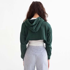 Sweat-shirts à capuche courts pour femmes, entièrement personnalisés, de haute qualité, unis, nouveaux arrivages, logo personnalisé imprimé, sweat-shirts à capuche courts pour femmes OEM - Product Image 6