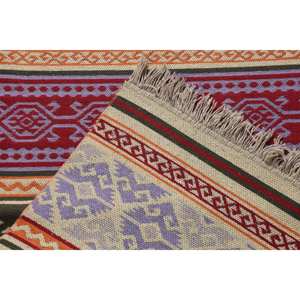 Vintage <b>Runner</b> Rug, 2.6x8.1 ft Turkish Rug, <b>Red</b> Ikat Wool Rug - Product Image 4