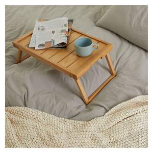 Plateau de lit élégant en bois |   Travail artisanal de qualité |   Prix de distributeur en gros - Product Image 1