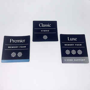 Étiquettes en polyester tissées sur mesure, fabriquées au Vietnam |   Étiquettes écologiques à pliage central pour vêtements de mode, emballage de marque haut de gamme - Product Image 2