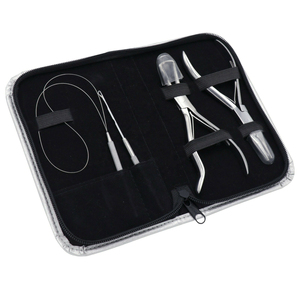 New Style Hair Extension Tools Kit Hot Selling Stainless Steel Hair Extension Tools Kit Logo-Packed <b>Pliers</b> <b>Set</b> with Low MOQ - Product Image 1
