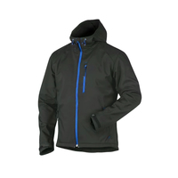 Vestes softshell pour hommes, décontractées, tendance, design personnalisé, longues, chaudes pour l'hiver, avec fermeture éclair, col rond, tissu noir tissé sans couture, service OEM