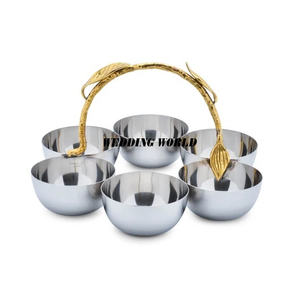 Bol à chocolat en acier inoxydable, forme ronde, bol à bonbons décoratif, classique, élégant, design de luxe, nouveau bol à chocolat en métal - Product Image 3