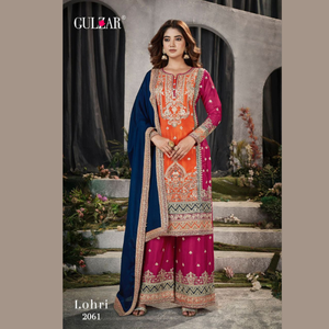 Lancement exclusif du fabricant de collections de costumes en soie Chinon Premium Party Wear par Royal Export à Surat Gujarat - Product Image 4