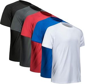 Nhà Máy Bán Buôn Người Đàn Ông Của Phòng Tập Thể Dục Tập Thể Dục Ngắn Tay Áo Tee 100% Polyester Gói Của <span class=keywords><strong>5</strong></span> T-Shirts Combo - Product Image 2