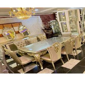 Meubles de salle à manger classiques de style vintage moderne ensemble de table à manger élégant 8 places conçu dernier ensemble de table à manger pour la maison - Product Image 1