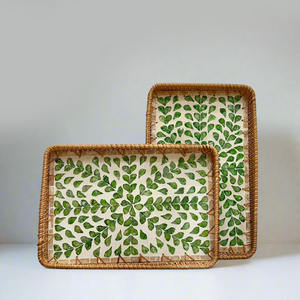 Rattan MOP <b>bath</b> <b>tray</b> bathroom essentials capiz shell pearl mosaic inlay <b>trays</b> room organizer - Product Image 5