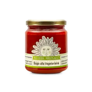 Organic Italian High Quality Ready-to-Use Vegetarian Sauce 280g Preservative-Free In Glass Bottle