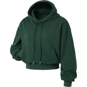 Sudadera con Capucha para Uso Diario, Transpirable, Estilo Nuevo, Lavado Ácido, Diseño Corto, Manga Larga, Talla Grande para Mujer - Product Image 1