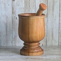 Fabrication OEM de mortier et pilon en bois lourd, adapté pour écraser les épices dures et créer des pâtes lisses pour des plats authentiques
