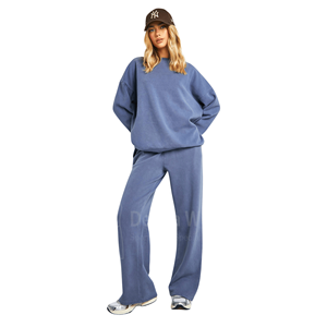 Sudadera de algodón de diseño personalizado OEM/ODM con cuello redondo, hecha de tela de felpa de algodón, con serigrafía y bordado personalizados. - Product Image 2