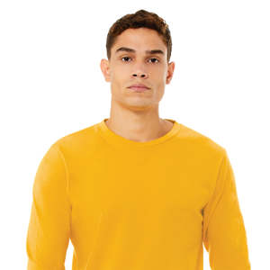 Camiseta de cuello redondo de manga larga unisex-100% algodón peinado Airlume, 32 individuales, 4,2 oz, dorado - Product Image 4