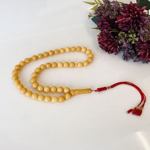 Perles de prière authentiques en ambre Butterscotch, chapelet fait main, 33 perles - Product Image 1