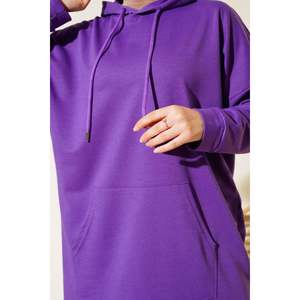 Tunique à Poches Kangourou Violet - Product Image 2