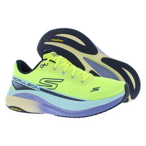 Skechers Max Cushioning Propulsion <b>Womens</b> <b>Shoes</b> Color: Lime/<b>Navy</b> 100% Authentic - Product Image 5