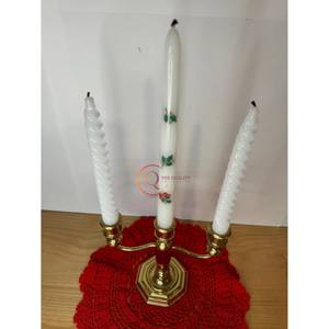 Candélabre en métal de conception traditionnelle couleur or de table décoration intérieure et extérieure de haute qualité pot de bougie unique fantaisie - Product Image 4