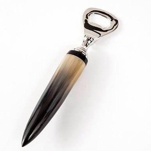 Abridor de Botellas Vintage con Mango de Cuerno de Búfalo, Herramienta de Cocina Única Hecha a Mano, Sacacorchos y Abridores, Regalo de Inauguración de Casa - Product Image 1