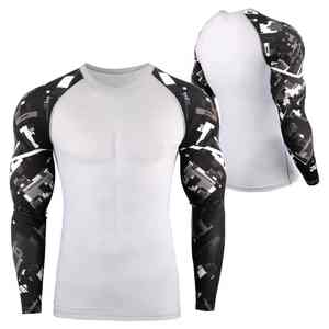 T-shirt de compression pour homme, nouveau style, logo personnalisé imprimé, disponibilité en gros - Product Image 4