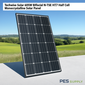 Panel Solar Monocristalino Bifacial Techwise Solar de 605W, Tipo N, HJT, de Media Celda - Product Image 3