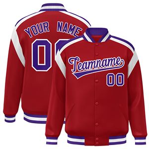 Chaqueta Varsity cómoda personalizable de alta calidad de fábrica directa Carta de diseño totalmente personalizada para deportes de invierno Béisbol - Product Image 5
