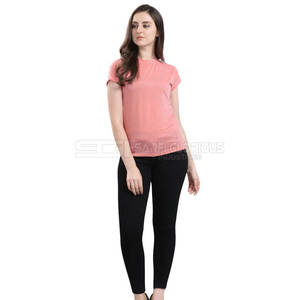 Camiseta básica de algodón para mujer, cuello redondo, manga corta, transpirable, suave, informal, moderna, cómoda, de verano, lisa - Product Image 4