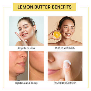 Lemon <b>Butter</b> Body <b>Butter</b> 200ml Daily Moisturizing and Nourishing with Kojic Acid Shea <b>Butter</b> Green Tea Lightening Skin-Care - Product Image 2