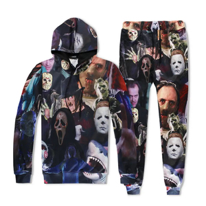 Ensemble de survêtement personnalisé pour homme, hiver, sublimation, 2 pièces, style hip-hop streetwear, sweat-shirt et pantalon, OEM, tenue décontractée - Product Image 1