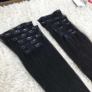 Venta al por mayor de lujo 100% Remy Virgen Extensiones de cabello liso de alta calidad Clip-In Vietnam Cabello humano - Product Image 4