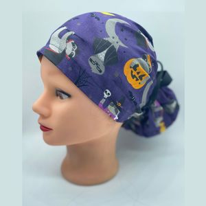 Gorra de fregado con lazo en la espalda de alta calidad, impresión personalizada, precio al por mayor, sombreros OEM, gorras de fregado médico dentales elásticas ajustables, sombrero - Product Image 3