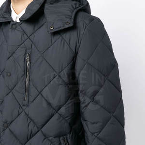 Manteau bouffant d'hiver pour hommes de haute qualité, top vente entièrement personnalisé OEM Service Design col à capuche tissu léger - Product Image 5