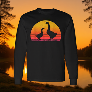 T-shirt promozionale Goose Retro Vintage Sunset a maniche lunghe - Product Image 3