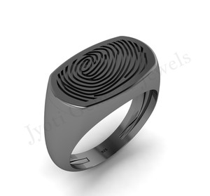 แหวนตราประทับ10X16mm ลายนิ้วมือที่มีคุณภาพสูงเครื่องประดับเงิน925สำหรับผู้ชายแหวนตราสัญลักษณ์สำหรับเป็นของขวัญที่ระลึก - Product Image 5