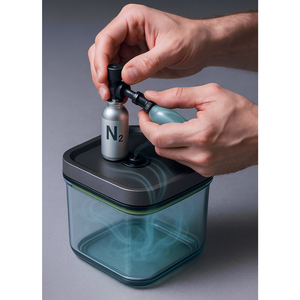 Boîte de rangement micro empilable avec aspiration |   Construction en Tritan, capacité de 0,6 L, 13x13x8 cm - Product Image 5