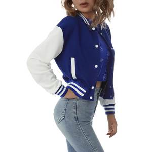 Chaqueta Varsity Personalizada para Mujer 2026, Chaqueta de Béisbol de Lana con Mangas Transpirables, Venta al Por Mayor - Product Image 5
