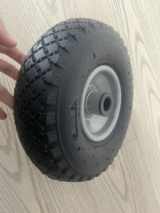 Wholesale 10 Inch <strong>Pneumatic</strong> Rubber Wheelbarrow 3.00-<strong>4</strong> 260x85 Hand Trolley Tires Go Kart Wheels Tires for Construction Handcart - Product Image 3