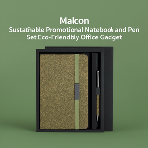 Set Promozionale Sostenibile Malcon: Quaderno e Penna, Gadget da Ufficio Ecologico - Product Image 3