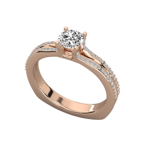 Bague solitaire en or jaune 14 carats avec diamant ovale de culture, clarté VS, certificat VS, plaqué rhodium, idéale pour fiançailles et promesse - Product Image 5