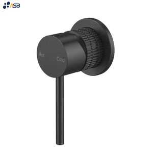 Keran kamar mandi/kamar mandi, bersertifikat Kuningan rendah timah tunggal tuas mandi dinding wastafel Mixer keran Knurled desain tubuh keramik setelan mandi/penggunaan mandi - Product Image 2