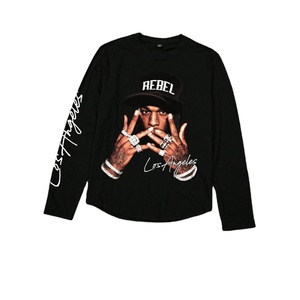 T-shirts en coton 100% coton, t-shirt uni surdimensionné, poids lourd, logo 3D en mousse personnalisé, t-shirt imprimé en relief pour hommes - Product Image 1