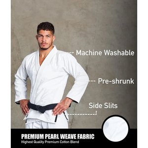 Kimono d'arts martiaux en coton 100% extensible, anti-rétrécissement, séchage rapide, 550g, broderie personnalisée, imprimé, pour le Jiu-Jitsu brésilien (BJJ) - Product Image 2