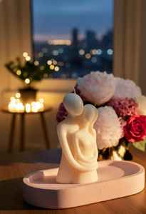 Meilleur cadeau pour la Saint-Valentin, bougie parfumée en cire de soja en forme de couple, bougie artisanale disponible au prix de fabrication - Product Image 2