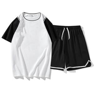 Uniforme de Baloncesto para Hombre, Conjunto Deportivo de Secado Rápido de Seda de Hielo, Camiseta y Pantalones Cortos de Color Sólido, Versión Pública, Talla Grande - Product Image 3