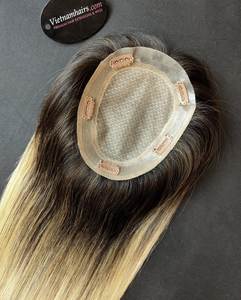 Venta caliente 2025 Topper atado a mano 100% virgen vietnamita recto Yaki cabello humano crudo cutícula completa precio al por mayor de alta calidad - Product Image 2