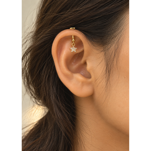 ต่างหูแบบห้อยรูปดอกไม้ ทำจากโลหะผสม - Product Image 2