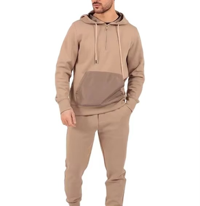 Último DISEÑO DE chándales para hombre, ropa informal de otoño, Sudadera con capucha de Color rosa claro con bolsillo de canguro, ajuste Regular cómodo - Product Image 6