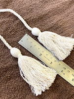 Cordons en macramé 100% coton naturel, franges, cordes torsadées et tressées, vente en gros, pour la décoration textile de la maison, les vêtements et les rideaux