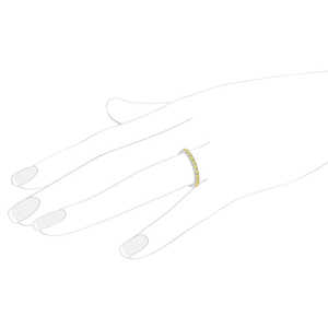 Anillo Apilable de Oro Blanco de 14K con 13 Diamantes Amarillos Canario, Engaste de Garras, 0.25 Ct, 2mm de Ancho - Product Image 4