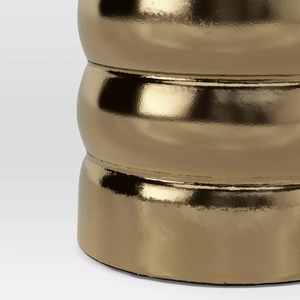 Luxury <b>Candlestick</b> Stand <b>Brass</b> Ribbed Taper Holder Table Decor Wedding Decoration Minimalist Candle Holder Set of 2 - Product Image 6