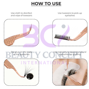 Rose Gold Curved Dolphin Volume Boot & Slight Curved Eyelash Extension Newest Premium Product Grafted Tweezers - Product Image 5