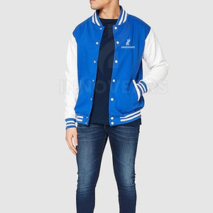 2026 Best Quality Men's Letterman Winter <b>Jacket</b> 100% Wool Eco-Friendly for Outdoor Casual Use with Stand <b>Collar</b> Low MOQ - Product Image 2